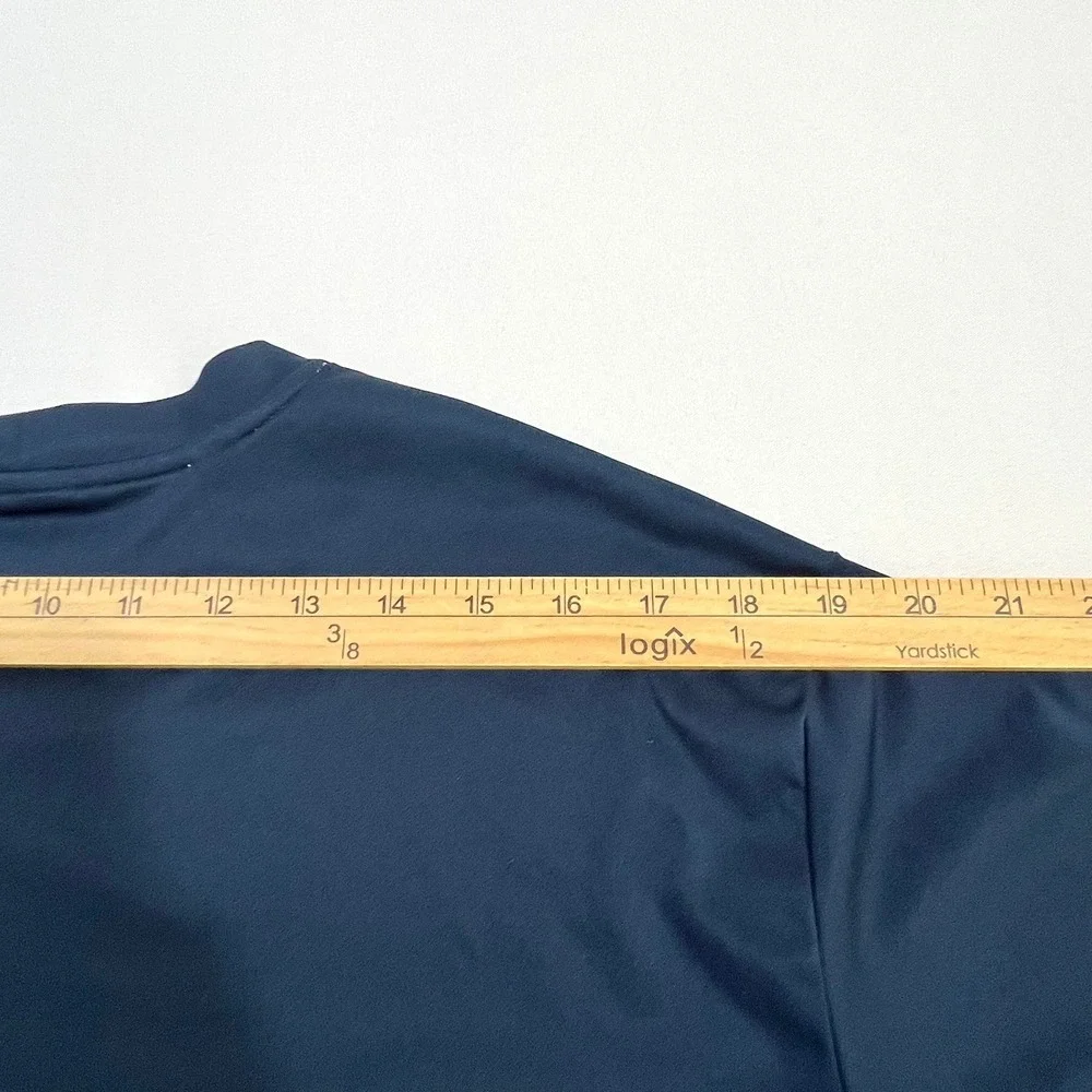 Vintage Nike Dri Fit Shirt Mens XL Navy‎ Blue White Chest Stripe Athletic Y2K